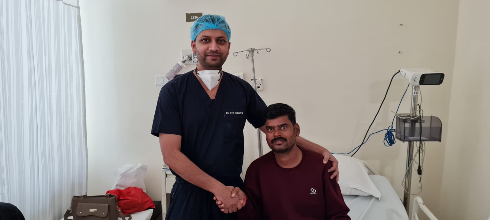 Patient after successful robotic prostatectomy by Dr. Nitin Shrivastava