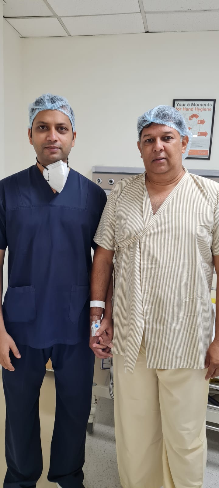 Patient recovering well after kidney cancer surgery with Dr. Nitin